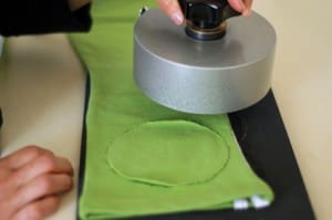 Laboratory testing a textile for antimicrobial performance. Laboratory testing a textile for antimicrobial performance.